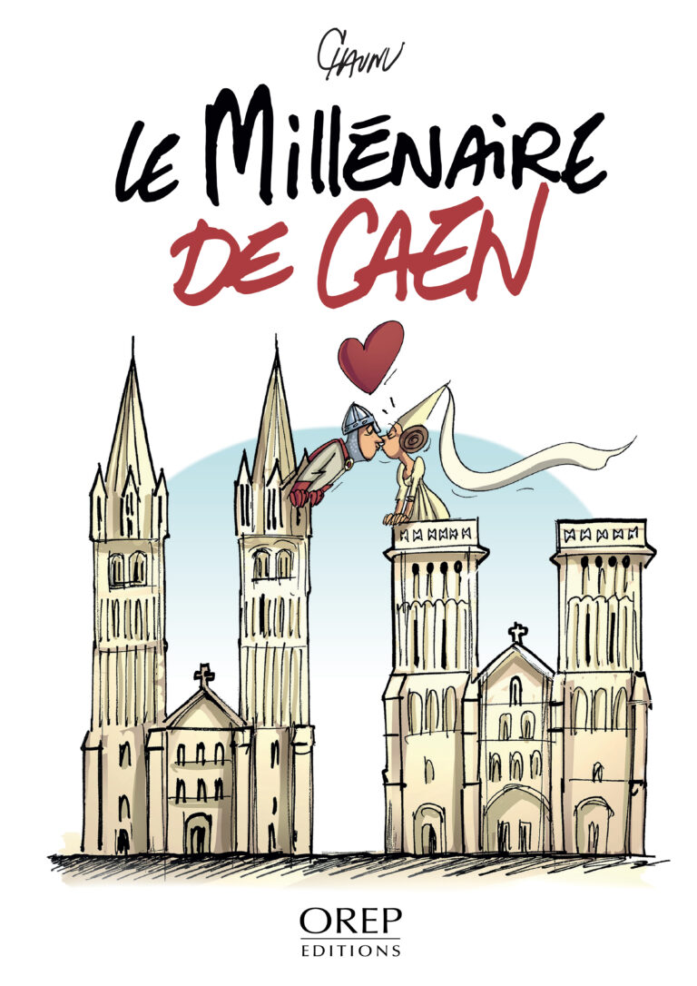 Illustration du millénaire chrétien avec chevalier et cathédrales